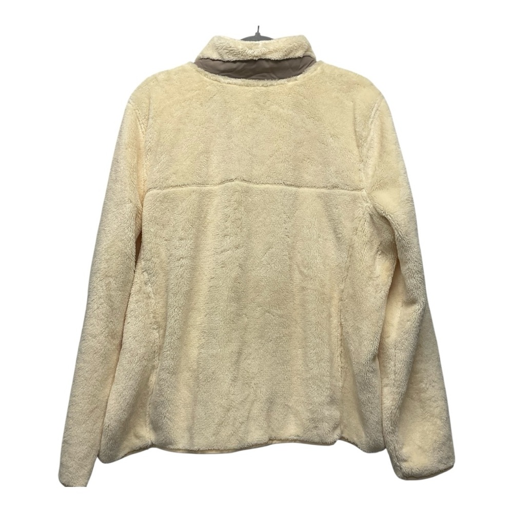 L.L. Bean Cream Fleece Snap Pullover with Contrasting Trim - Picture 3 of 12